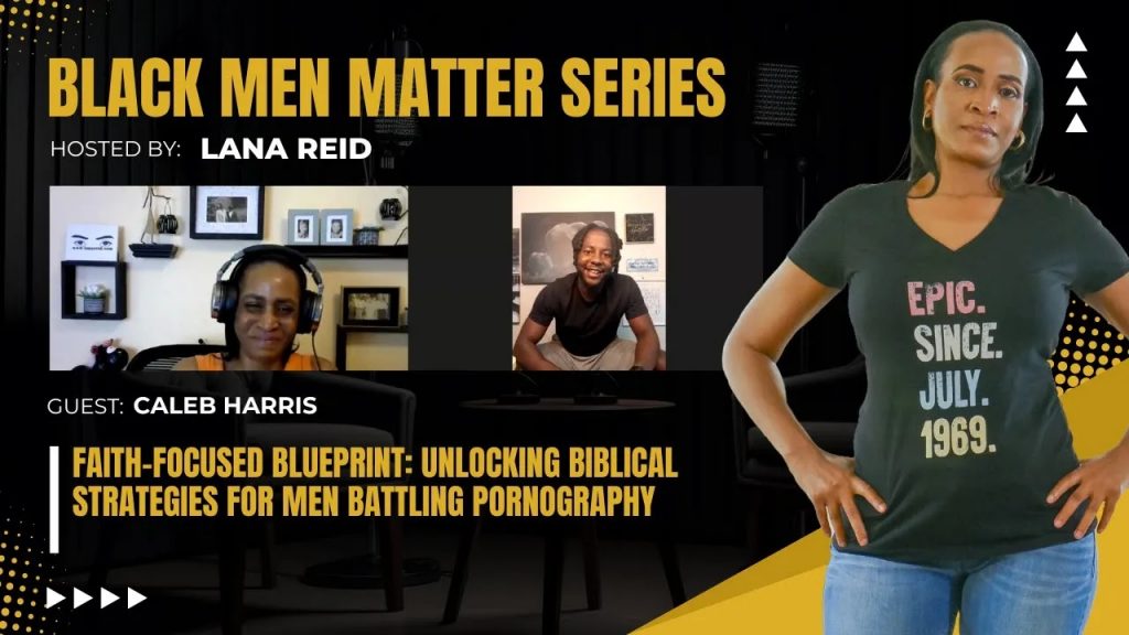 Lana Reid interviewing Caleb Harris—author, life and recovery coach, and founder of Choosing Your Freedom LLC—on The Male Perspective podcast. Caleb discusses his faith-based approach to personal restoration and emotional healing for men, sharing strategies for breaking unhealthy behavioral patterns, addressing past trauma, and embracing spiritual growth through his book Escaping Porn: A Biblical Guide to Help Men Find Freedom and Renewal.