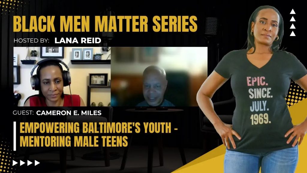 Lana Reid interviewing Cameron E. Miles on The Male Perspective podcast