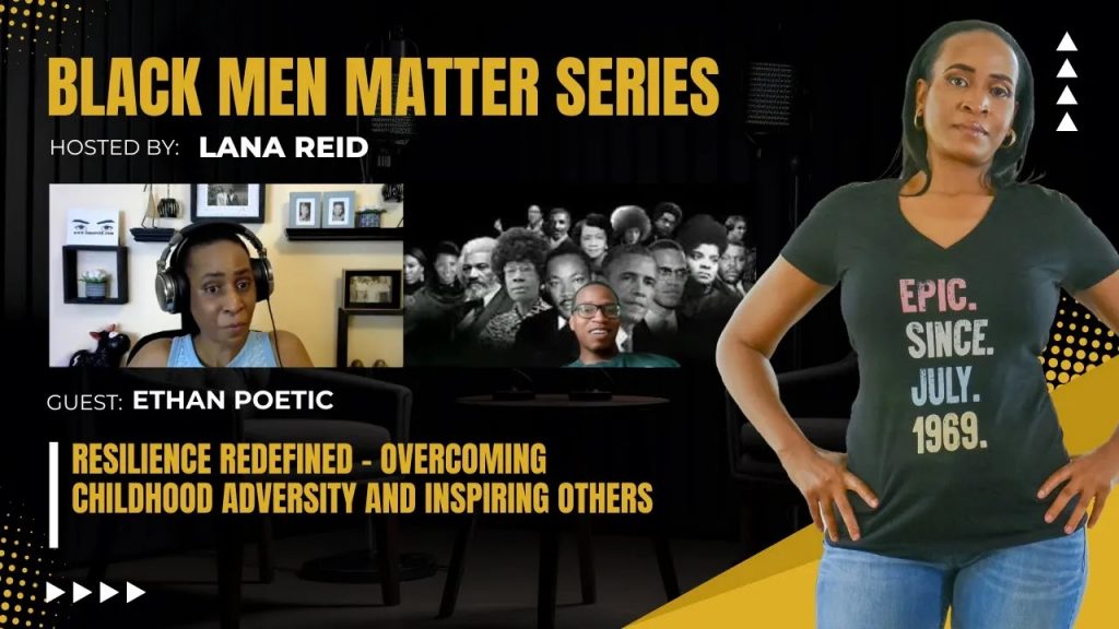 Lana Reid interviews author and motivational speaker Ethan Poetic on The Male Perspective podcast, discussing resilience, determination, and overcoming adversity from humble beginnings to inspiring others.