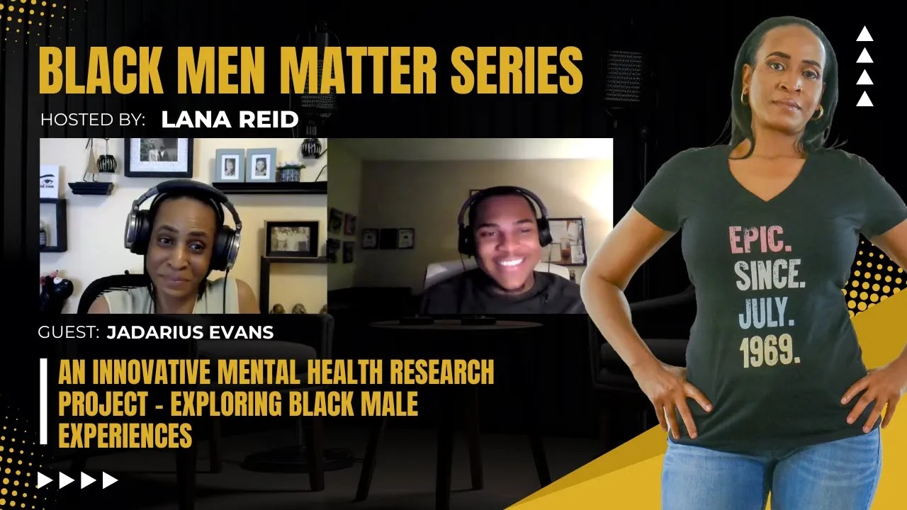 Lana Reid interviewing Jadarius Evans on The Male Perspective podcast