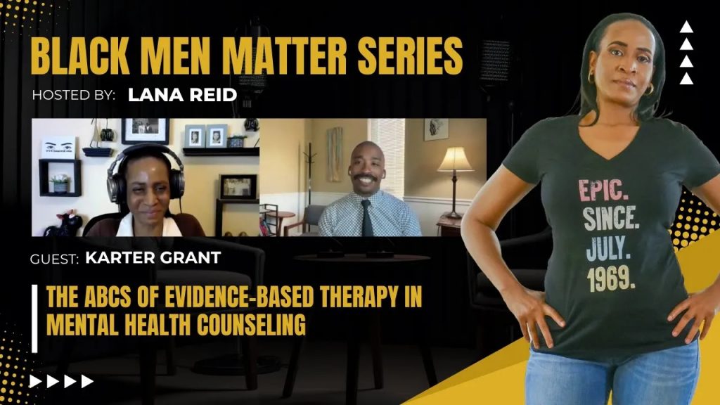 Lana Reid interviews Karter Grant, Licensed Mental Health Counselor and Psychology Professor, on The Male Perspective podcast — discussing evidence-based therapy, recognizing when to seek counseling, and exploring careers in mental health.