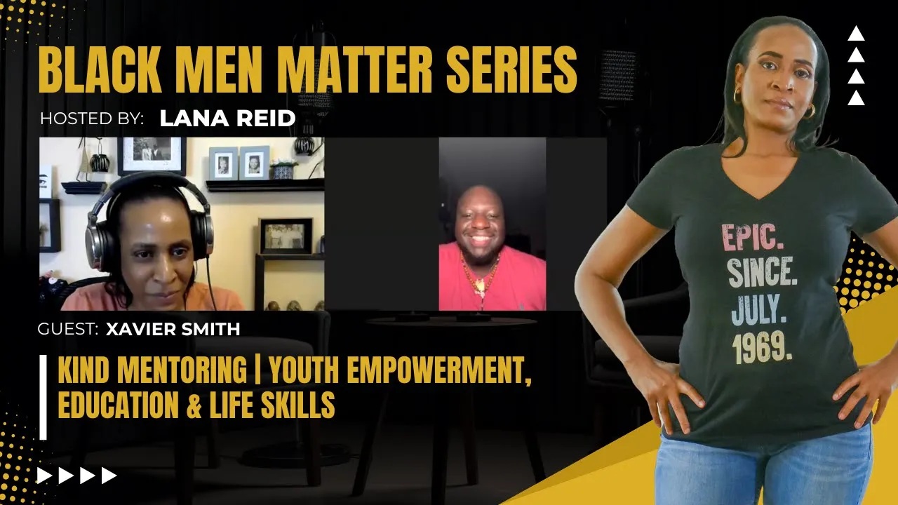 Lana Reid hosting The Male Perspective interview with Xavier Smith