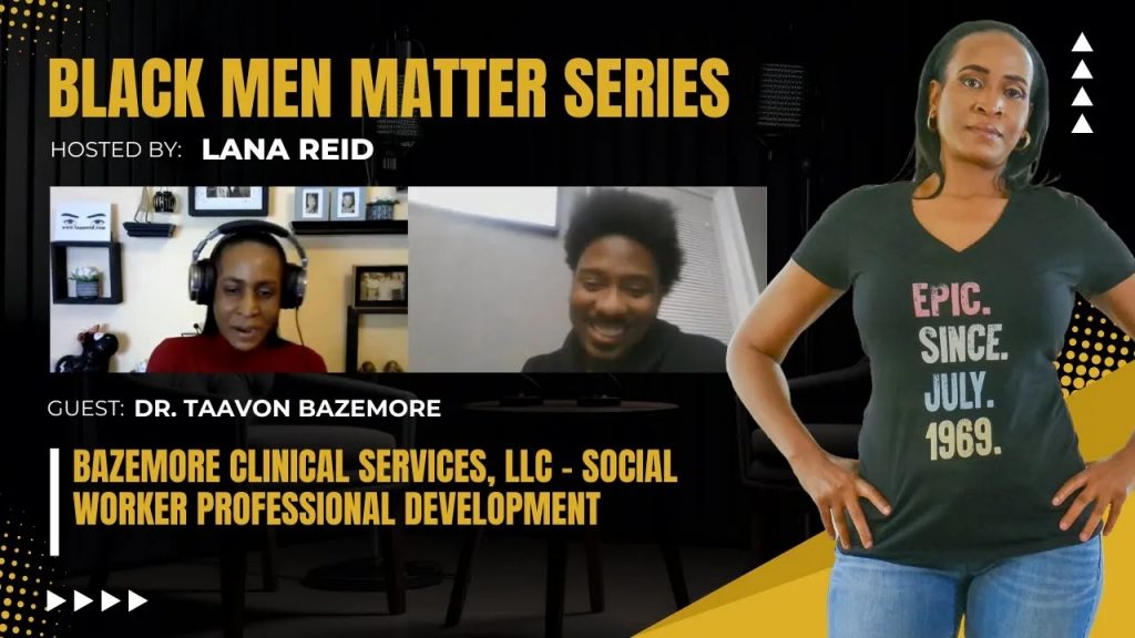 Lana Reid interviews Dr. Taavon Bazemore, author, motivational speaker, and founder of Bazemore Clinical Services, LLC, on The Male Perspective podcast. Dr. Bazemore discusses improving outcomes for at-risk populations, supporting social workers’ professional growth, and his book YaYa’s Greens, which reflects on healing and grief after his mother’s passing.