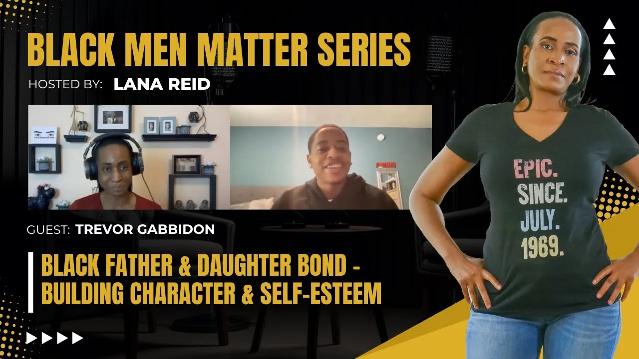 Lana Reid interviewing Trevor Gabbidon on The Male Perspective, discussing his children’s book Daughters Grow Up So Fast, reflections on fatherhood, and the importance of nurturing confidence and healthy self-esteem in children.