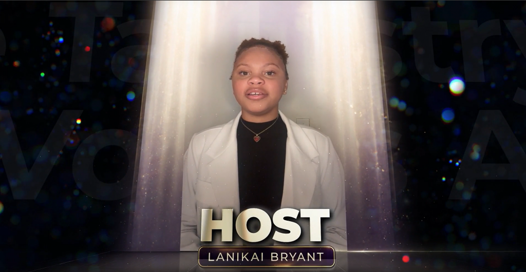 Host Lanikai Bryant welcoming viewers during the 2026 Tapestry of Black Voices Awards presented by Conversations in Color.